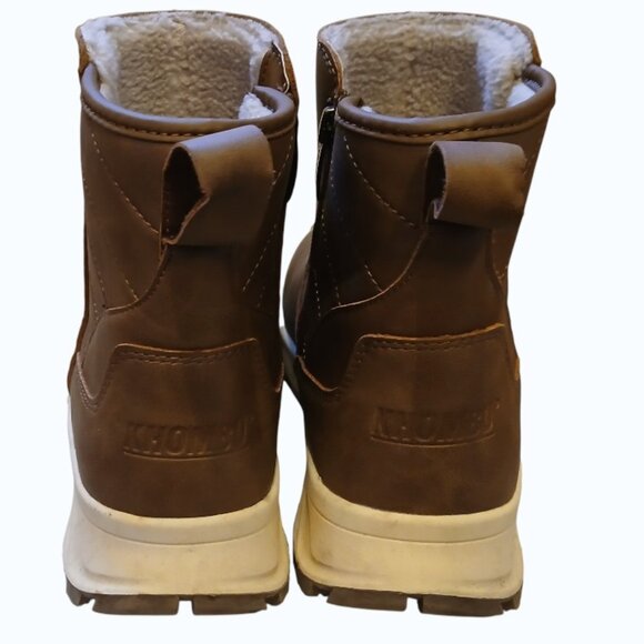 NWOB KHOMBU Dusk All Weather Ankle Boots Sherpa Lining Memory Foam 10M - Picture 3 of 14